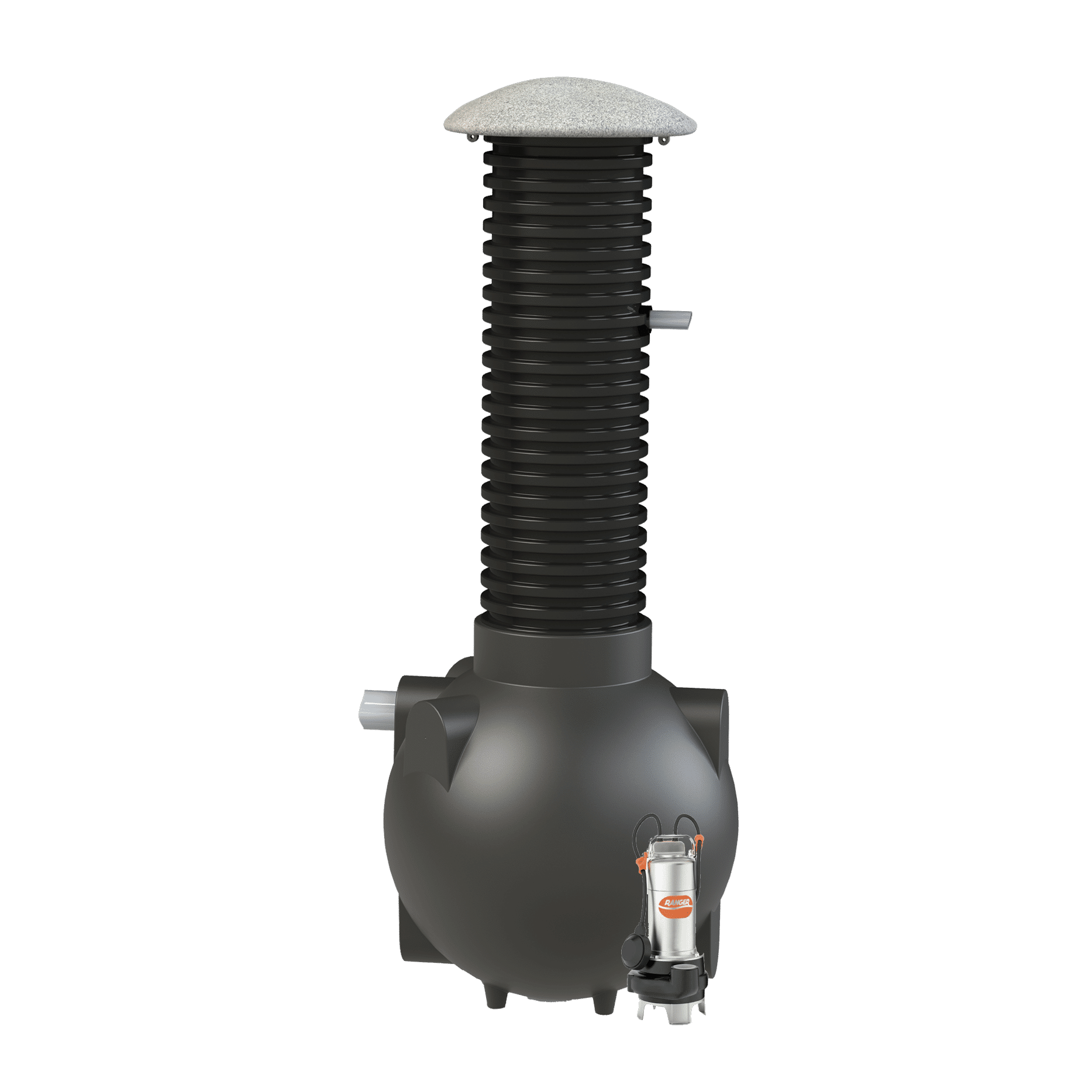 3626383 IISI Pumppukaivo 350L Jätevedelle ilman takaiskuventtiiliä, 40mm